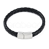 Braided Microfiber Leather Cord Bracelets BJEW-P328-07A-P-1