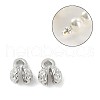 Flower Brass Bead Tips KK-M326-10P-1
