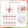 Angel Glass & Acrylic Pendant Decoration HJEW-TAC0051-4