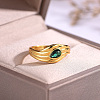 Brass Pave Cubic Zirconia Finger Rings for Women GZ1170-2-1