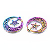 Ion Plating(IP) 201 Stainless Steel Pendants STAS-N098-044M-3