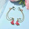 Light Gold 304 Stainless Steel Cuff Earring Chains EJEW-JE05685-04-2