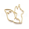 Zinc Alloy Open Back Bezel Pendants X-PALLOY-F246-09G-1