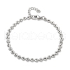 304 Stainless Steel Triangle Link Chain Bracelets for Women BJEW-F488-23P-3
