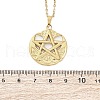 Viking Pentagram 304 Stainless Steel Pendant Necklaces NJEW-M096-01G-3