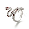 Alloy Enamel Snake Wrap Cuff Rings RJEW-Q014-01P-2