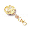 Natural Amethyst Chips Beads & Alloy Tree of Life Pendant Decorations HJEW-JM03129-01-4
