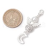 Angel Pave Disco Ball Pendant Decorations HJEW-JM03067-02-3