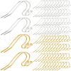 SOFPLATE 200Pcs 2 Styles 304 Stainless Steel Earring Hooks STAS-SP0001-33-1