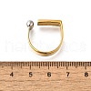 Rectangle 304 Stainless Steel Cuff Rings RJEW-S404-01A-GP-3