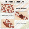 BENECREAT 3Pcs 3 Colors Polyester Jacquard Rhomboid Ribbon OCOR-BC0006-72-4