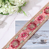Globleland 5 Yards Embroidered Organza Flower Ribbons SRIB-GL0001-02-6