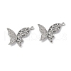 Brass Micro Pave Clear Cubic Zirconia Pendants KK-E068-VF245-2