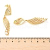 Line Brass Imitation Pearl Dangle Stud Earrings EJEW-M084-01G-3