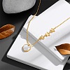304 Stainless Steel Pave Natural Shell Star Heart Pendant Necklaces FS-WG20D57-01-2