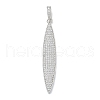 Rack Plating Brass Micro Pave Clear Cubic Zirconia Big Pendants KK-G515-38P-1