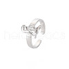 304 Stainless Steel 12 Constellations/Zodiac Signs Open Cuff Ring for Women RJEW-S405-156P-H-3