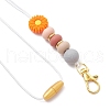 Alloy and Silicone and Stainless Steel Pendant Decorations HJEW-JM03021-03-4