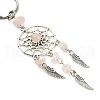 Natural Chip Rose Quartz Keychain KEYC-YW0001-01-3