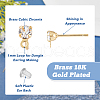 DICOSMETIC 100Pcs Brass Cubic Zirconia Stud Earring Findings KK-DC0001-12-4