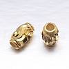 Real 18K Gold Plated Oval 925 Sterling Silver Beads STER-M101-08-8x5mm-1