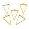 Rack Plating Alloy Triangle Open Back Bezel Pendants FIND-XCP0003-20-1