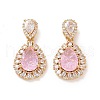 Brass Micro Pave Cubic Zirconia Pendants ZIRC-F134-19G-02-2