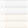 SOFPLATE 200Pcs 2 Colors Brass Hoop Earrings Findings Kidney Ear Wires KK-SP0001-30-1