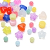 4 Style Transparent Acrylic Beads MACR-YW0001-62-4