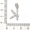 Rack Plating Brass Micro Pave Cubic Zirconia European Dangle Charms KK-L210-015P-K-3