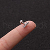 316L Surgical Stainless Steel Micro Pave Clear Cubic Zirconia Rectangle Cartilage Earrings WG9CD6D-36-1