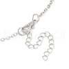 Alloy and Glass Pendant Necklaces PW-WG44FA7-01-3