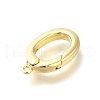 Rack Plating Oval Brass Spring Gate Rings KK-Z086-53G-02-2