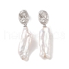 Anti-Tarnish Sterling Silver Stud Earrings EJEW-C087-15B-P-1