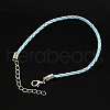 Trendy Braided Imitation Leather Bracelet Making BJEW-S076-010-2