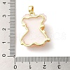 Rack Plating Brass Resin Cubic Zirconia Pendants KK-K274-04G-3