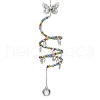 Butterfly Brass & 304 Stainless Steel Hanging Suncatchers HJEW-TA00163-1