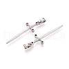 Brass Micro Pave Cubic Zirconia Pendants KK-T074-64P-2