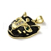 Rack Plating Brass Micro Pave Cubic Zirconia Pendants KK-A210-02A-G-2