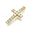 Brass Micro Pave Cubic Zirconia Pendants KK-Z100-32G-2