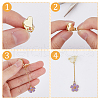 SUPERFINDINGS 16Pcs 8 Style Alloy Clip-on Earring Findings FIND-FH0008-05-4