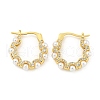 Rack Plating Brass Micro Pave Clear Cubic Zirconia Hoop Earring EJEW-C102-34G-1