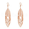 Fashionable Brass Hollow Horse Eye Tassel Dangle Earrings QI1983-3-2