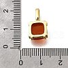 Natural Carnelian(Dyed & Heated) Faceted Square Pendants KK-F899-03C-G-3