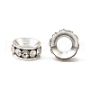 Brass Rhinestone Spacer Beads RB-A020-12mm-01S-1