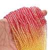 Transparent Painted Glass Beads Strands X1-DGLA-A034-T4mm-A07-2