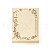Rectangle Flower Frame Brass Stamp Heads AJEW-M037-04G-04-2