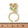 Brass Micro Pave Cubic Zirconia Open Cuff Rings for Women RJEW-U057-15G-5