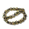 Handmade Foil Lampwork Beads Strands FOIL-Z001-02F-1