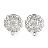 Hollow Butterfly Brass Micro Pave Cubic Zirconia Stud Earrings Finding KK-E083-15P-1